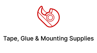 Tape, glue and mounting supplies icon