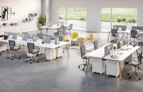 SAFCO Resi Benching Workstations. SAFCO Resi OpenOffice Workstations.